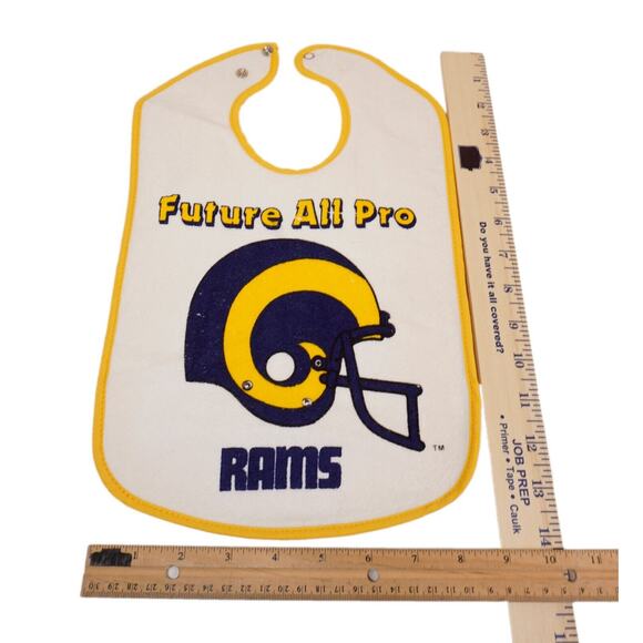 Vintage Russ Baby Bib “Future All Pro” - Los Angeles LA Rams NFL Football 1990s - Picture 1 of 8